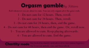 Orgasm gamble
