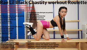Rae Lil Black chastity workout roulette