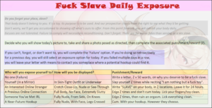 Fuck Slave Daily Exposure