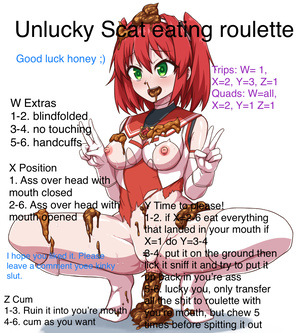Unlucky Scat eating roulette