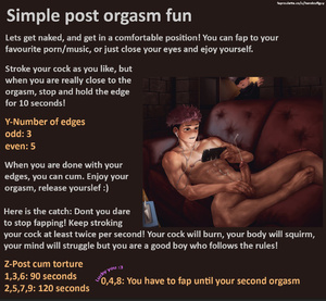 Simple post orgasm torture
