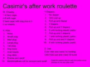 Casimir's after work roulette