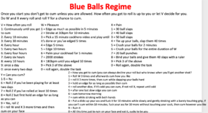 Blue Balls Regime
