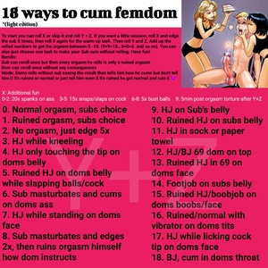 18 ways to cum femdom (light edition)