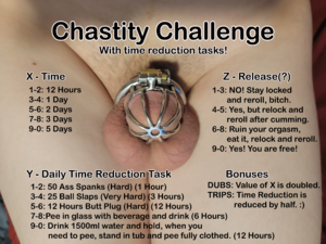 Chastity Challenge (With Time Reduction Tasks)