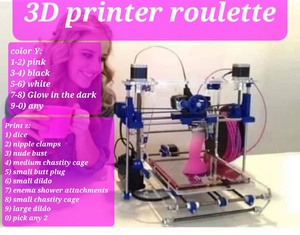 3D Printer printing toy fap roulette create 