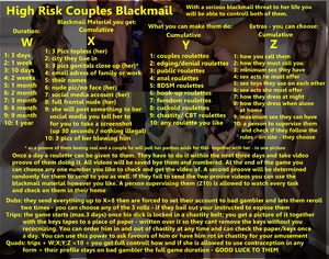 High risk couples blackmail