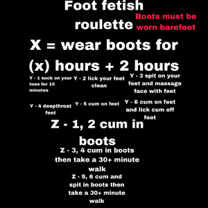 Foot fetish roulette
