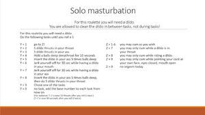 Anal and Oral solo roulette
