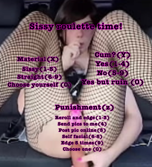 Sissy roulette time!