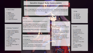 Genshin Impact Daily Commissions