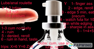 Lube/anal roulette
