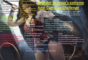 Wonder womans extreme anal cumplay challenge