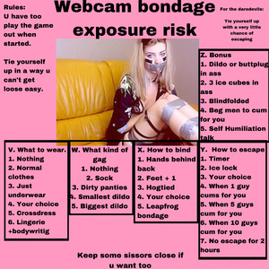Webcam bondage exposure risk 