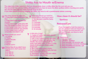 Shitty Ass to Mouth with Enema
