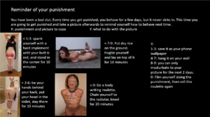 Photograph your punishment