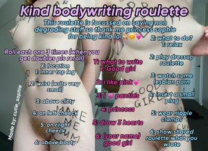 Kind bodywriting roulette