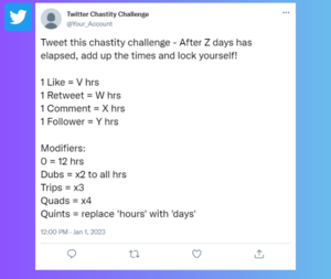Twitter Chastity Challenge