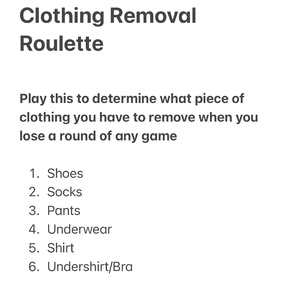 Clothing Removal Roulette 