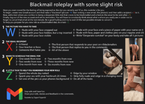 Blackmail roleplay with some slight risk