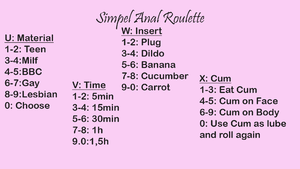 Simple Anal roulette