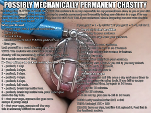 Possibly mechanically permanent chastity roulette