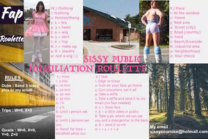 Sissy public humiliation roulette