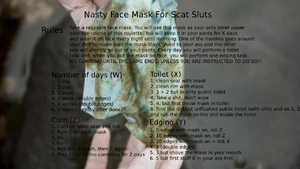 Nasty Face Mask For Scat Sluts