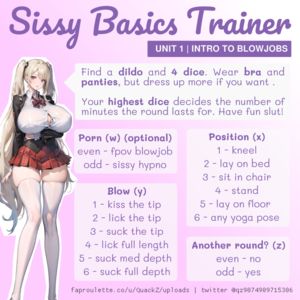 sissy basics trainer - intro to blowjobs