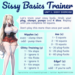 sissy basics trainer - sissy exercise