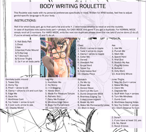 Female-Centered Body Writing Roulette