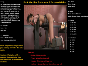 Fuck Machine Endurance 2 Extreme Edition