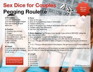 Sex Dice for Couples: Pegging Roulette