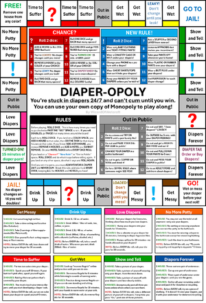 Diaper Monopoly - The Diaper Lover Training Board Game
