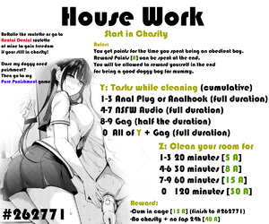 House Work in Chasity [Anal, Chasity, Gag, Reward Points]
