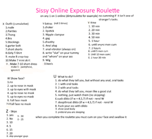 Sissy Online Exposure Roulette