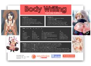 Body Writing - Female Edition