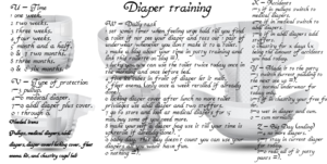Diaper training 
