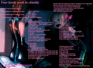 Your lovely week in chastity