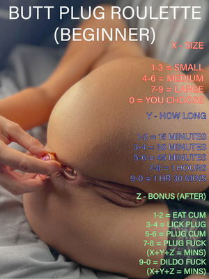 BUTT PLUG ROULETTE (BEGINNER)