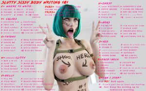 Slutty SissyBody Writing 101