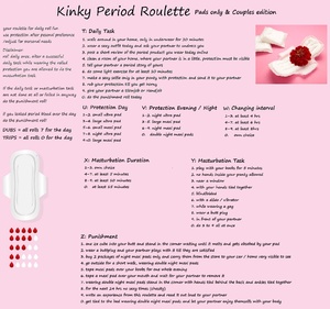 Kinky Period Roulette, Pads only & Couples edition