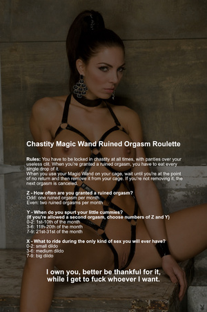 Chastity Magic Wand Ruined Orgasm Roulette