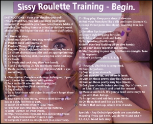 sissy roulette training