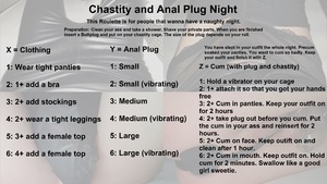 Chastity and Anal Plug Night