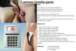 Lamivex chastity game