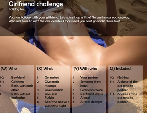 Girlfriend challenge, Holiday