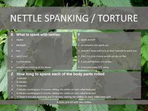 Nettle spanking / torture 