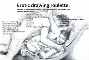Erotic drawing roulette