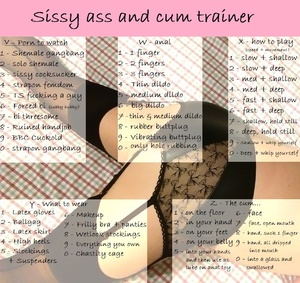 Sissy ass and cum trainer
